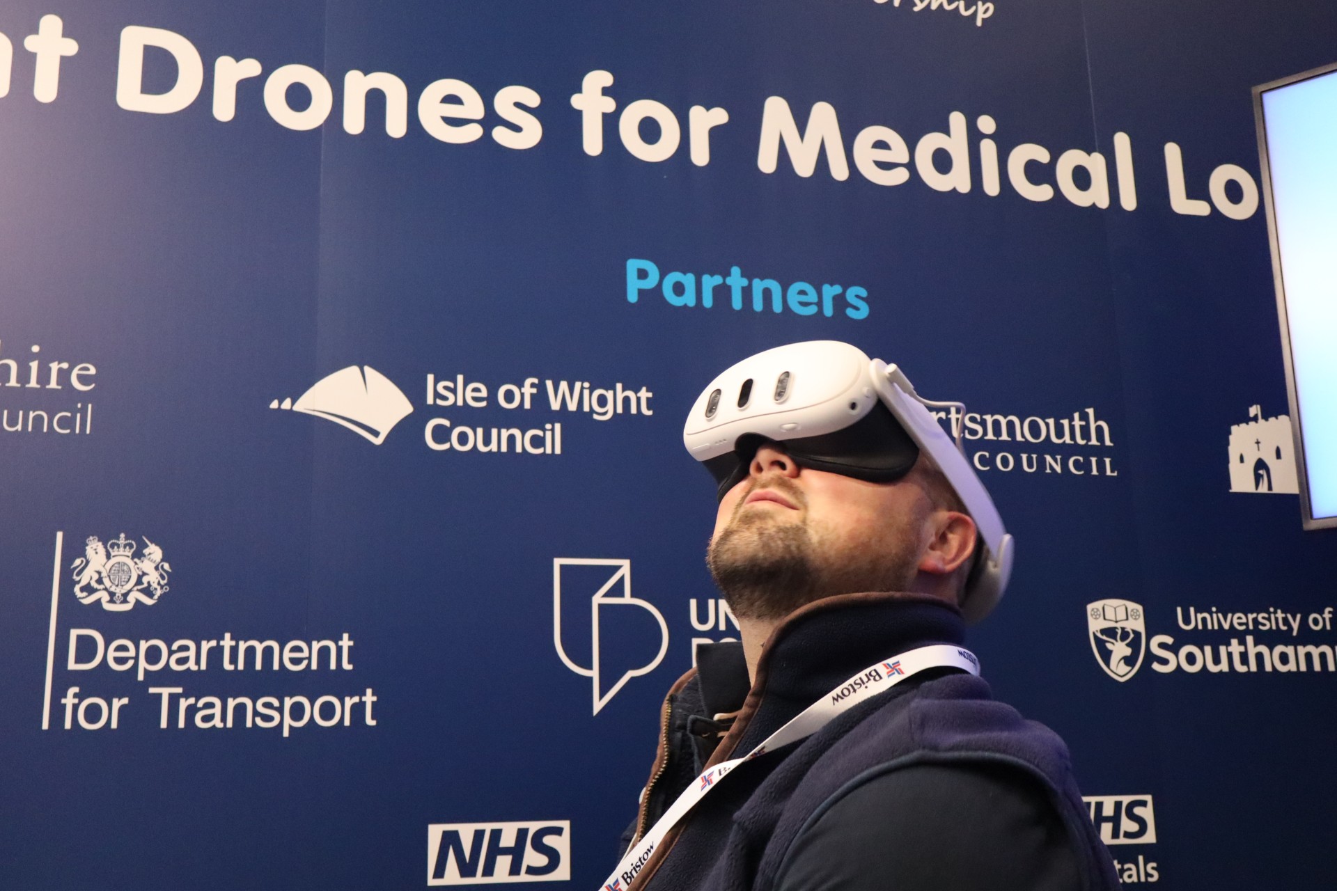 User experiencing DronesAnywhereVR